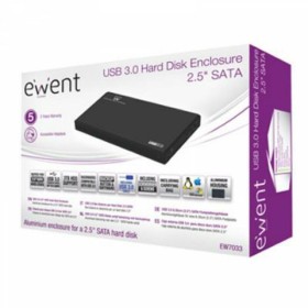 Caja Externa Ewent EW7033 2.5" SATA USB 3.0 Negro 2,5" de Ewent, Cajas - Ref: M0200596, Precio: 17,57 €, Descuento: %