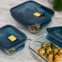 Hermetic Lunch Box Quid Astral 950 ml Blue Glass 18 x 18 x 8 cm by Quid, Food storage - Ref: S2706427, Price: 6,46 €, Discoun...