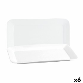 Serving Platter Quid Basic Rectangular Ceramic White (35,8 x 21 cm) (6 Units) by Quid, Plates and dishes - Ref: S2707581, Pri...