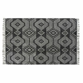 Carpet DKD Home Decor White Black Cotton (120 x 180 x 1 cm) by DKD Home Decor, Area Rugs - Ref: S3027188, Price: 45,62 €, Dis...