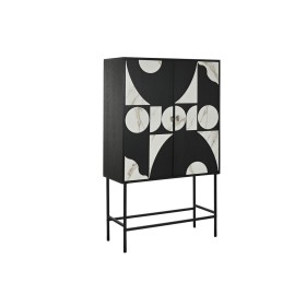 Armadio Home ESPRIT Bianco Nero Metallo Abete 100 x 40 x 170 cm di Home ESPRIT, Credenze e buffet - Rif: S3058321, Prezzo: 38...