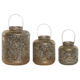 Candleholder Golden Iron 15 x 15 x 31 cm | Tienda24 - Global Online Shop Tienda24.eu