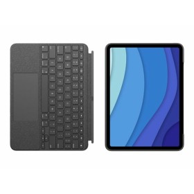 Teclado Bluetooth con Soporte para Tablet Logitech Negro Gris Alemán QWERTZ de Logitech, Teclados - Ref: M0200776, Precio: 18...