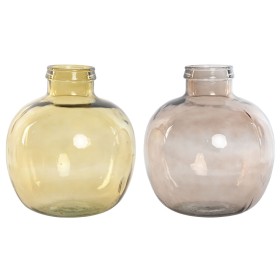 Buy Vase Home ESPRIT Brown Mustard Crystal 32 x