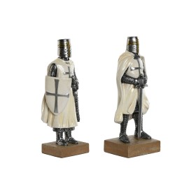 Decorative Figure Home ESPRIT White Silver Resin 10 x 8 x 25 cm (2 Units) by Home ESPRIT, Ornaments - Ref: S3058588, Price: 2...