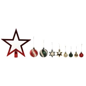 Palle di Natale Home ESPRIT Rosso Verde Polietilene 21 x 6,5 x 27 cm (53 Pezzi) di Home ESPRIT, Natale - Rif: S3058669, Prezz...