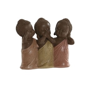 Decorative Figure Home ESPRIT Orange Coral Lime Resin Buddha Oriental 15,5 x 6 x 13 cm by Home ESPRIT, Ornaments - Ref: S3058...