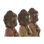 Decorative Figure Home ESPRIT Brown Orange Coral Lime Resin Buddha Oriental 9 x 9 x 21 cm (3 Units) | Tienda24 - Global Online Shop Tienda24.eu