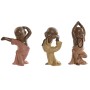 Decorative Figure Home ESPRIT Orange Coral Lime Resin Monk Oriental 11,5 x 5,5 x 14,5 cm (3 Units) by Home ESPRIT, Ornaments ...