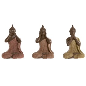 Figurine Décorative DKD Home Decor 38 x 25 x 43 cm Noir Doré Buda Gris foncé Oriental Moderne | Tienda24 - Global Online Shop Tienda24.eu