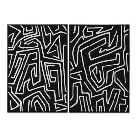 Painting Home ESPRIT White Black Modern 83 x 4 x 123 cm (2 Units) by Home ESPRIT, Prints on Canvas - Ref: S3058723, Price: 19...