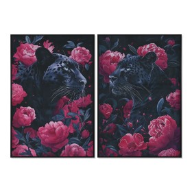 Quadro Home ESPRIT Nero Rosa 83 x 4 x 123 cm (2 Unità) di Home ESPRIT, Stampe e quadri su tela - Rif: S3058737, Prezzo: 133,1...