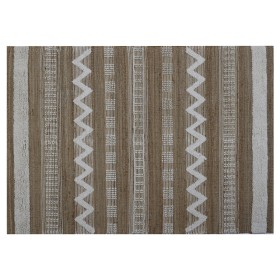 Alfombra Home ESPRIT Blanco Marrón Boho 75 x 175 x 1 cm de Home ESPRIT, Alfombras - Ref: S3058810, Precio: 54,75 €, Descuento: %