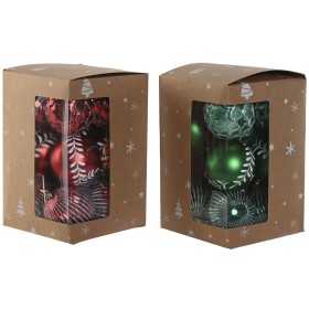 Boules de Noël Home ESPRIT Rouge Vert PVC 16 x 16 x 24 cm (2 Unités) de Home ESPRIT, Noël - Réf : S3058867, Prix : 16,18 €, R...