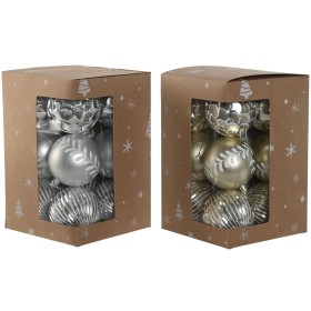 Bolas de Natal Home ESPRIT Dourado Prateado PVC 16 x 16 x 24 cm (2 Unidades) de Home ESPRIT, Natal - Ref: S3058868, Preço: 16...