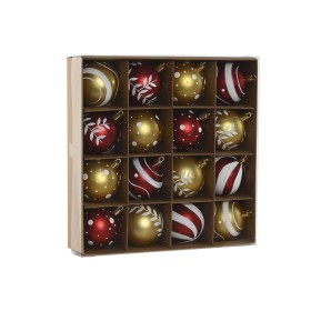 Bolas de Navidad Home ESPRIT Rojo Dorado PVC 25 x 6 x 25 cm (16 Piezas) de Home ESPRIT, Navidad - Ref: S3058869, Precio: 6,61...