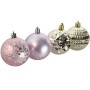 Boules de Noël Home ESPRIT Rose PVC 25 x 6 x 25 cm | Tienda24 - Global Online Shop Tienda24.eu