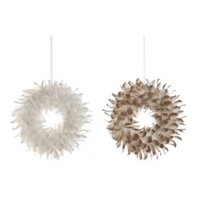 Couronne de Noël Home ESPRIT Blanc Doré Plume 30 x 7 x 30 cm (2 Unités) de Home ESPRIT, Noël - Réf : S3058875, Prix : 24,88 €...