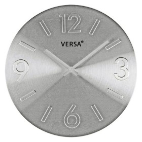 Wall Clock Versa Silver Metal Aluminium 4 x 35,5 x 35,5 cm by Versa, Wall Clocks - Ref: S3401694, Price: 15,73 €, Discount: %