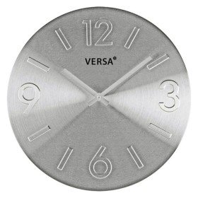 Horloge Murale Versa Argenté Métal Aluminium 4 x 35,5 x 35,5 cm de Versa, Pendules murales - Réf : S3401694, Prix : 15,68 €, ...