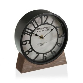 Horloge de table DKD Home Decor Verre Argenté Fer (19 x 7,5 x 25 cm) | Tienda24 - Global Online Shop Tienda24.eu