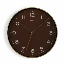 Horloge Murale Versa Doré Marron PU (30,5 x 4,3 x 30,5 cm) de Versa, Pendules murales - Réf : S3408204, Prix : 10,12 €, Remis...