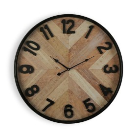 Relógio de Parede DKD Home Decor 50 x 3,5 x 50 cm Preto Branco Vintage Madeira MDF (2 Unidades) | Tienda24 - Global Online Shop Tienda24.eu