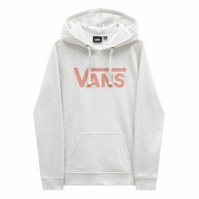 Sudadera con Capucha Mujer Vans V Logo Blanco Marrón | Tienda24 Tienda24.eu