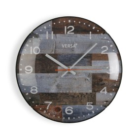 Wall Clock Versa Blue Plastic (4,5 x 31 x 31 cm) by Versa, Wall Clocks - Ref: S3410547, Price: 15,09 €, Discount: %