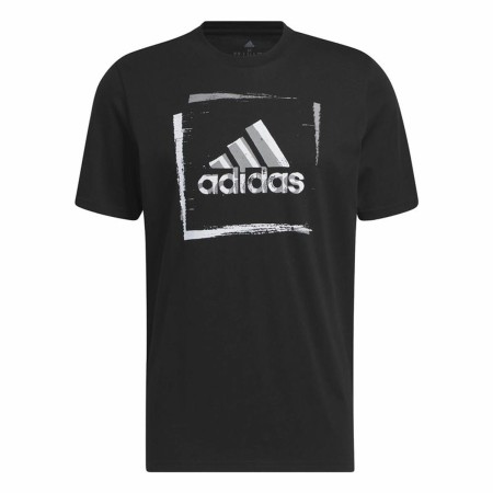 Camiseta de Manga Corta Hombre Adidas Negro (S) | Tienda24 Tienda24.eu