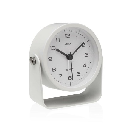 Horloge de table Versa Alura Blanc Plastique 4,1 x 10 x 10 cm | Tienda24 - Global Online Shop Tienda24.eu