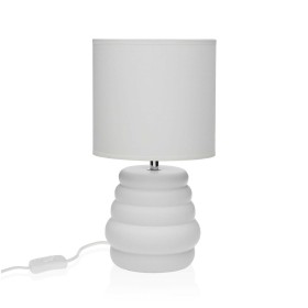 Desk lamp Versa White Ceramic 40 W 17 x 32,2 cm by Versa, Bedside and Table Lamps - Ref: S3412964, Price: 17,67 €, Discount: %