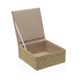 Box-Schmuckkästchen DKD Home Decor 25 x 15,5 x 18 cm Champagner Beige Holz Aluminium | Tienda24 - Global Online Shop Tienda24.eu