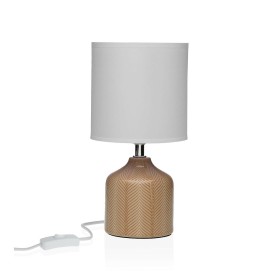 Lampe de bureau Versa Miracle Beige Céramique 14 x 28 x 10 cm de Versa, Lampes de chevet - Réf : S3413035, Prix : 10,36 €, Re...