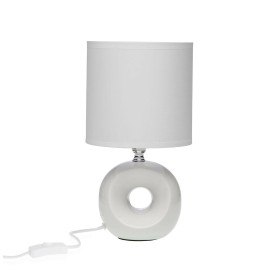 Desk lamp Alexandra House Living White Grey Metal Cloth 220-240 V 23 x 46 x 23 cm | Tienda24 - Global Online Shop Tienda24.eu