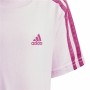 Children's Sports Outfit Adidas 3 Stripes Pink | Tienda24 Tienda24.eu