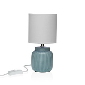 Lampe de bureau Versa Vesta Bleu Céramique 13 x 26 x 10 cm de Versa, Lampes de chevet - Réf : S3413038, Prix : 10,36 €, Remis...