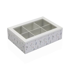 Boîte pour infusions Home ESPRIT Blanc Noir Métal Verre Bois MDF 23 x 15 x 6,5 cm (2 Unités) | Tienda24 - Global Online Shop Tienda24.eu