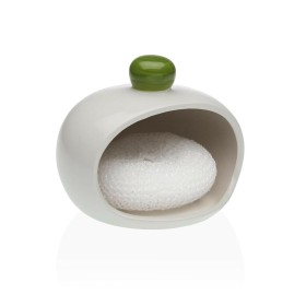 Kitchen Sink Tidy Versa Ceramic Dolomite 11 x 10 x 11,5 cm Lemon | Tienda24 - Global Online Shop Tienda24.eu