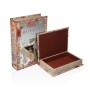 Set di Scatole Decorative Versa Botany Tela Legno MDF Libro 7 x 21 x 30 cm | Tienda24 - Global Online Shop Tienda24.eu