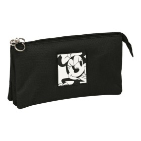 Bolsa Escolar Minnie Mouse Topitos Preto 22 x 12 x 3 cm de Minnie Mouse, Estojos - Ref: S4305584, Preço: 6,18 €, Desconto: %