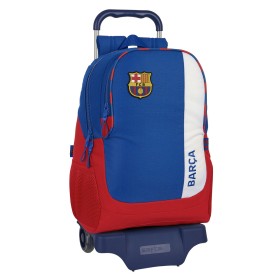 School Rucksack with Wheels F.C. Barcelona Blue Maroon 32 x 44 x 16 cm by F.C. Barcelona, Children's Backpacks - Ref: S430917...