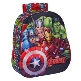 School Bag The Avengers Black Red 27 x 33 x 10 cm by The Avengers, Children's Backpacks - Ref: S4309354, Price: 9,43 €, Disco...