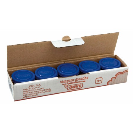 Gouache Jovi 50324 Bleu foncé Bois Papier Tissu Papier carton 35 ml 5 Unités de Jovi, Peintures tempera pour affiches murales...