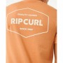 Camiseta Deportiva de Manga Corta Rip Curl Stapler Marrón claro | Tienda24 Tienda24.eu