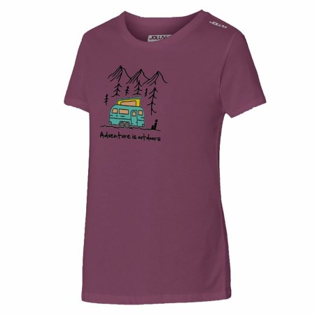 Damen Kurzarm-T-Shirt Joluvi Adventure Karmesinrot | Tienda24 Tienda24.eu