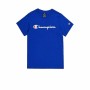 Camiseta de Manga Corta Infantil Champion Crewneck Azul | Tienda24 Tienda24.eu