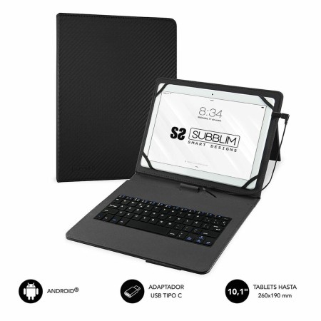 Funda para Tablet y Teclado Subblim SUB-KT1-USB001 Negro Qwerty Español | Tienda24 - Global Online Shop Tienda24.eu