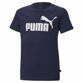 Camiseta de Manga Corta Infantil Champion Crewneck Azul | Tienda24 Tienda24.eu