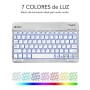 Clavier Bluetooth Subblim SUB-KBT-SMBL30 Multicouleur Argenté Espagnol Qwerty QWERTY | Tienda24 - Global Online Shop Tienda24.eu